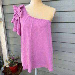 NWT ee:some Beautiful Pink Off the Shoulder Top